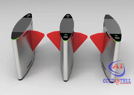 Entry Door Access Control Turnstiles Automatic Fingerprint RFID Code Reader Flap Type
