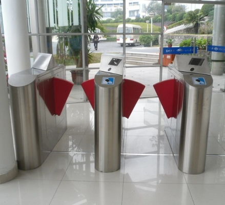 High Speed Steel Bi directional supermarket Turnstile RFID Card Reader with IR Sensor