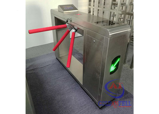 App code scanner controlled rotary drop type three arm turnstile / rfid tripod gate for Subway restaurant entry