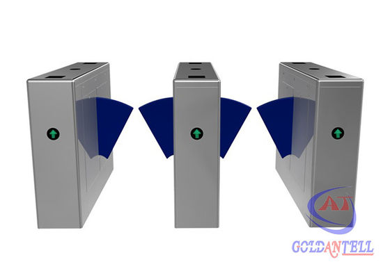 Intelligent stainless gate bidirectional half height flap security turnstile door access card reader
