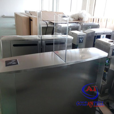 304 Stainless Steel Flap Barrier Gate 1200mm with Barcode System