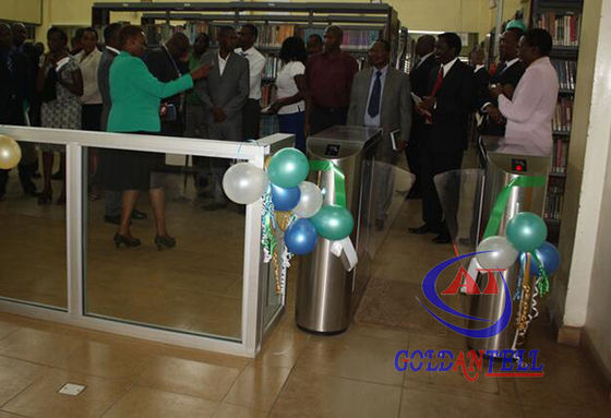 Adjustable Opening Speed NFC RFID Card Flap Barrier Turnstile Pedestrian Access Control