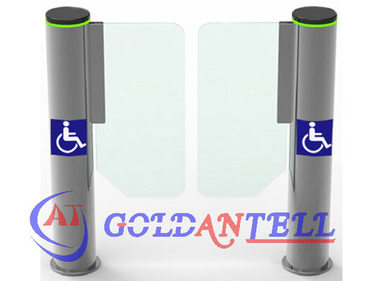 Vertical Security Automatic Disables Turnstiles Controller RFID Card Open Cargo Stainless Steel Customized Door