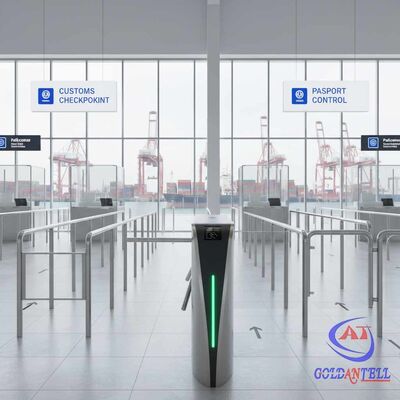 RFID Stainless Steel Access Control Drop Arm Gate Tourniquet Security Gate Speed Gate Rotating 3 Arm Revolving Bus Station