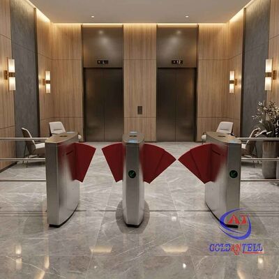 Bi-directional NFC QR Access Control Flap Barrier with Card Collection Recycling System Speed Gate GAT-231 for Visitor CE