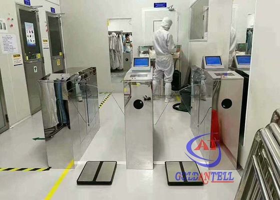 8 Inch LCD Monitor ESD Gate Stainless Steel Turnstiles For Lab / Facotry