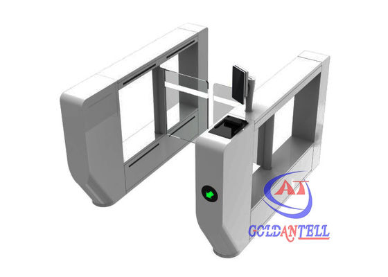 Visitor counter access control and temperature screening half turnstile mirror gate face recognition airport gate