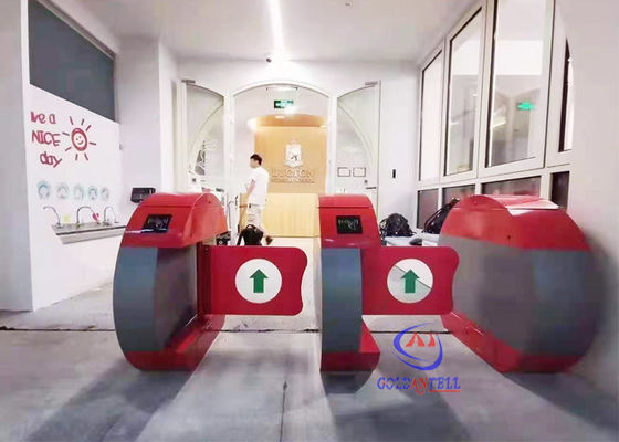 RFID Barcode Facial Recognition Flap Barrier Gate Pedestrian Access Control System
