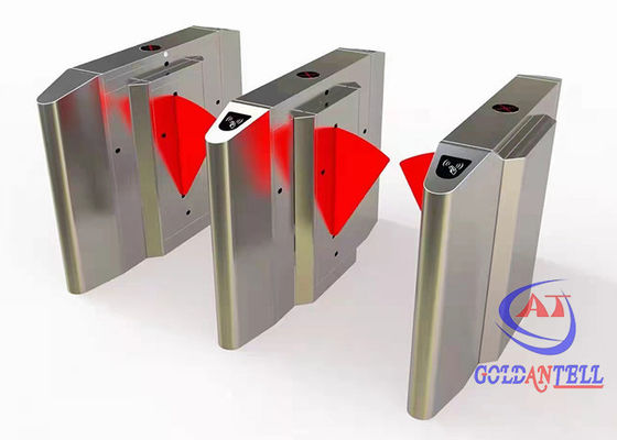 2 Lanes Optical Waist High Turnstile Face Recognition Temperature For Lobby