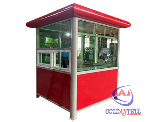 Long Life Outdoor Security Guard Booth สำหรับสำนักงานขายตั๋วที่จอดรถ Sentry Post