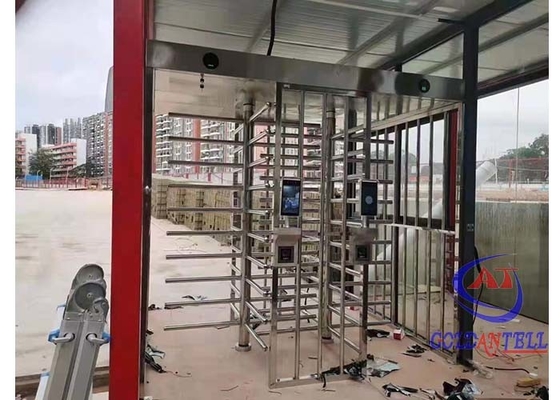 Nfc Gate กลไกการรู้จำอุณหภูมิประตูหมุนแบบเต็มความสูง SS Double Passage สำหรับตัวตรวจสอบสนามกีฬา