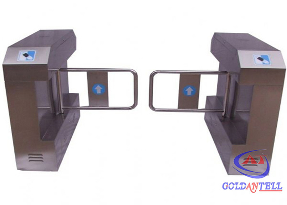 ประตูทางเข้า Swing Barrier Gate พร้อมเครื่องอ่านบัตร RFID และการจัดการซอฟต์แวร์