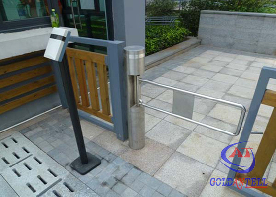 ประตูกั้นคนเดินเท้า RFID / IR Sensor Cylinder สำหรับชุมชนที่อยู่อาศัย