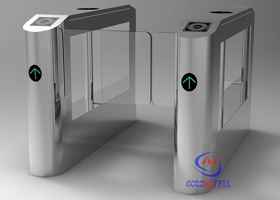ประตูหมุนความเร็วสูง TCP / IP Fast Pass ความปลอดภัยอัตโนมัติพร้อมเครื่องอ่าน RFID DC 24V