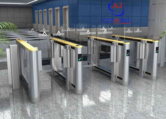 ประตูหมุนเร็วสนามบิน / เมโทร / ว่ายน้ำฮอลล์พร้อมเครื่องอ่าน Rfid อัตโนมัติ
