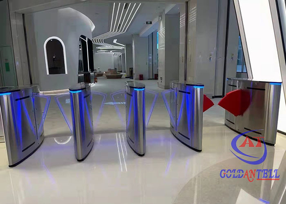 ประตูหมุนควบคุมการเข้าออกของสำนักงาน 60cm Passage Width Flap Barrier Turnstile