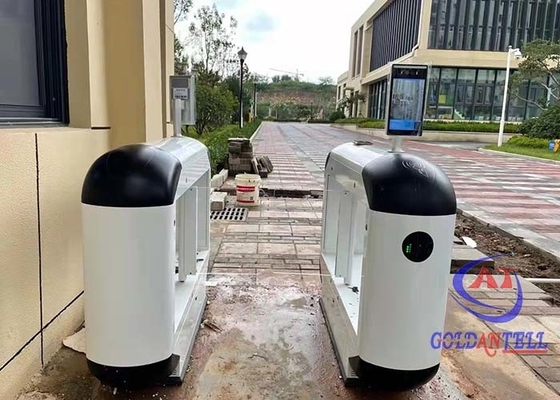 600mm - 900mm ลายนิ้วมือ Turnstile Flap Barrier Turnstile สำหรับทางเข้าขาย