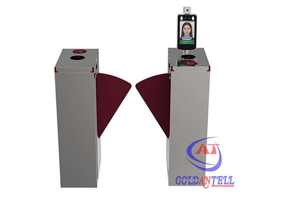 ประตูรั้วรักษาความปลอดภัยสำหรับคนเดินเท้า Flap Turnstile พร้อมระบบจดจำใบหน้า