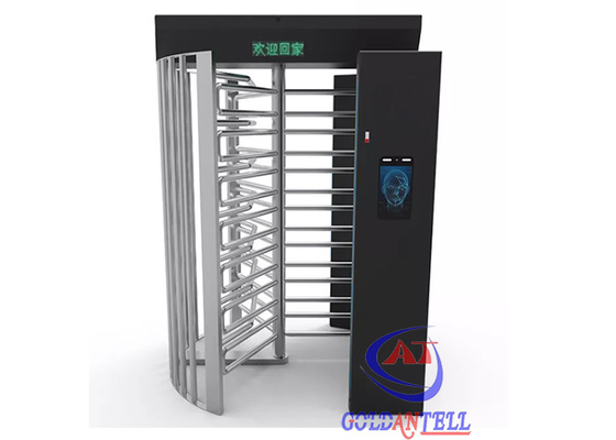ประตูหมุนความสูงเต็มรูปแบบความปลอดภัยสูงพร้อมรหัส QR ของบัตร RFID