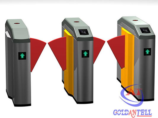 TCP IP Flap Barrier Gate ความสูงของเอวประตูหมุนสแตนเลสแบบสองทิศทาง