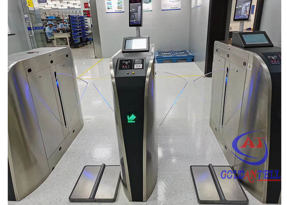 ใบหน้า Racognition OEM ODM ความปลอดภัยประตูหมุนประตู Flap พร้อม ESD Counter System