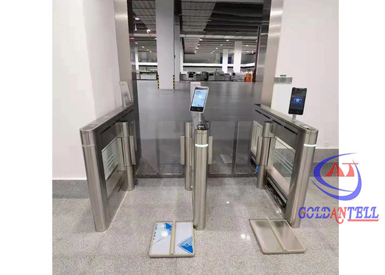 CE ESD Test Smallest Quick Pass Swing Gate Barrier DC มอเตอร์ไร้แปรงความเร็ว