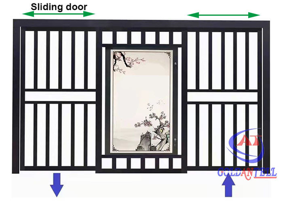 โมเดิร์น Walkway Steel บานเลื่อนประตู Aluminium Auto Electric Pedestrian Passageway