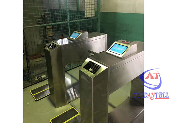 ประตู ESD คนเดินเท้าอัตโนมัติ LCD Single Passage 3 Arm Turnstile สำหรับทางเข้าล็อบบี้
