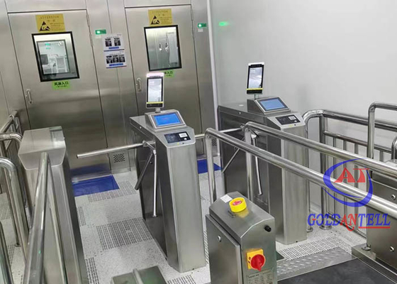 QR Code การจดจำใบหน้าด้วยลายนิ้วมือ Turnstile ESD Security ด้วยกล้องความร้อน