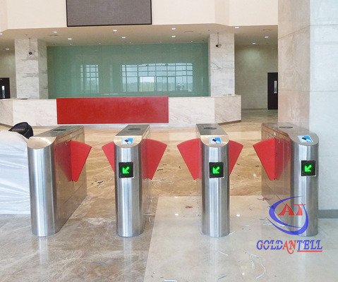 ซูเปอร์มาร์เก็ตความเร็วสูงแบบสองทิศทางเครื่องอ่านบัตร RFID Turnstile พร้อมเซ็นเซอร์ IR