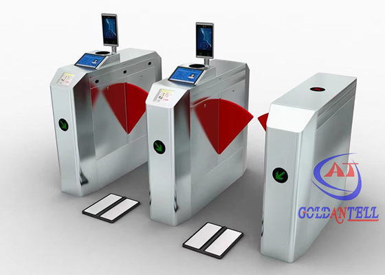 Double Wings ประตูหมุนอัตโนมัติประตูหมุนอินฟราเรด RFID Card Access Control Turnstiles