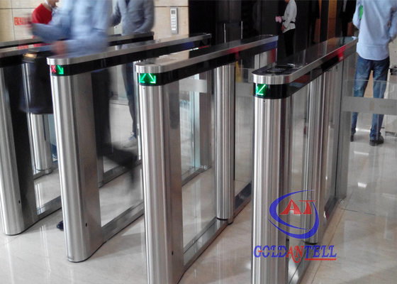 ประตูคนเดินระยะไกล rfid การควบคุมการเข้าถึงประตูหมุนครึ่งความสูงสำหรับโรงละครห้องสมุดโรงเรียน
