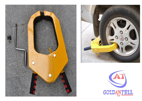 คู่มือกันน้ำ Car Wheel Clamp เหล็กป้องกันการโจรกรรมป้องกันสิ่งแวดล้อม