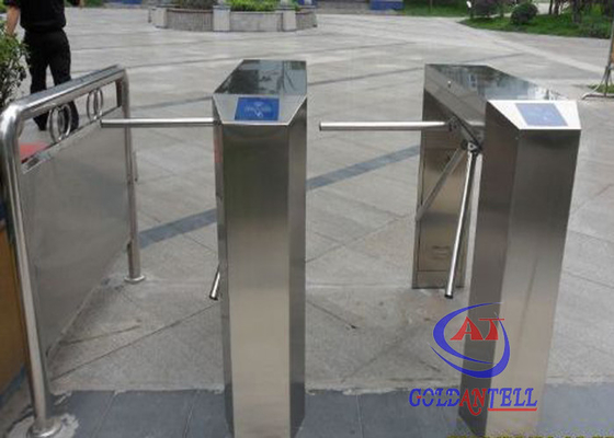 ประตูทางเข้า RFID ขาตั้งกล้องหมุนได้พร้อมเคาน์เตอร์สำหรับโรงงาน / ท่องเที่ยว / ล็อบบี้อาคาร