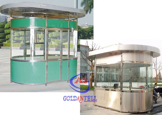 กำหนดเองที่เชื่อถือได้แบบพกพา Prefab Sentry Guard Booth SUS 304 made