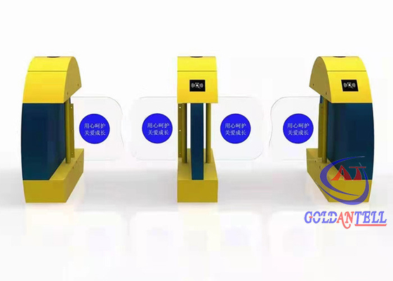 ประตูทางเข้าหมุนทางเดียว QR Code เครื่องอ่าน RFID ประตูหมุนควบคุมการเข้าออก