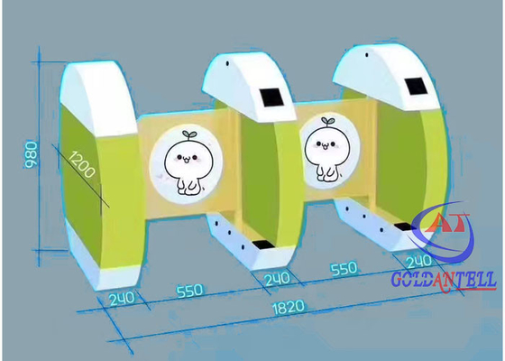 ประตูบานเลื่อนหมุนความเร็วสูงครึ่งความสูงพร้อม QR Code / RFID Access Controller