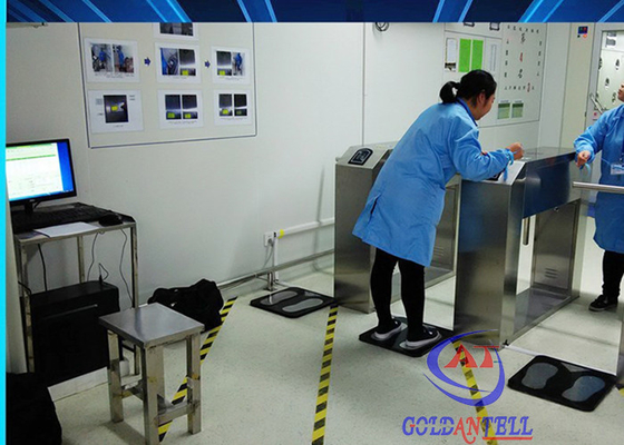 ประตู ESD ป้องกันไฟฟ้าสถิตเข้าถึง RFID พร้อมสายรัดข้อมือ / คันเหยียบสำหรับสำนักงานโรงงานแล็บ
