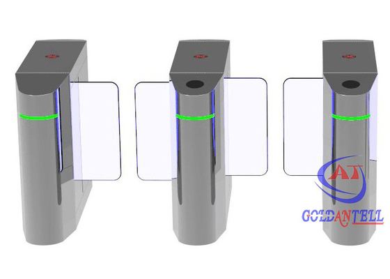Quick Pass RFID Security Turnstile Gate มอเตอร์ไร้แปรงถ่าน การจดจำใบหน้าด้วยไบโอเมตริกซ์