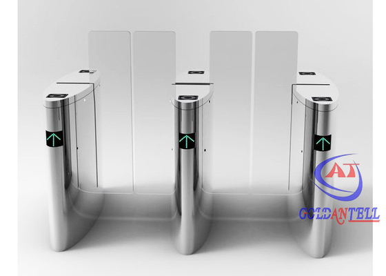 กลไก DC Brushless Motor Speed ​​Turnstile Gate อัตโนมัติสูง 1.8 เมตร Barrier แก้ว