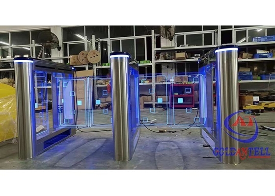 เสียงรบกวนต่ำ RFID Turnstile Gate Access Control Gym รีเซ็ตอัตโนมัติ Turnstile Barrier Gate