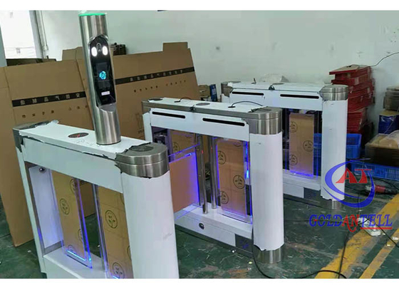 QR Code / NFC Turnstile Barrier Gate เครื่องอ่าน RFID AI ประตูหมุนการจดจำใบหน้า