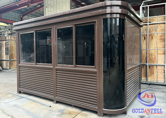 Custom 1800 * 1800 * 2500mm Security Guard House กล่องยามกลางแจ้ง