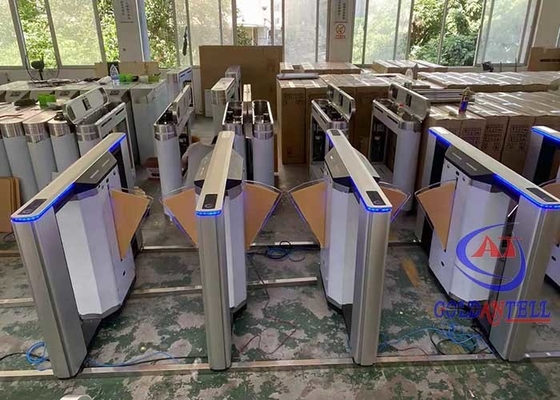 Anti Crush Thermal Detection Zkt Eco Single Lane Flap Barrier สำหรับพิพิธภัณฑ์สัตว์น้ำ