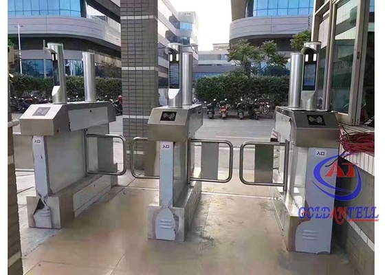 Heavy Duty Entrance Turnstile Security Doors Stainless Steel Bidirectional Barrier แข็งแรงทนทาน