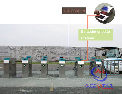 CE Mechanism การควบคุมการเข้าถึง หมุนเวียนสไตปอด หมุนเวียนสไตปอด Gate Barcode Speed Gate สําหรับทางเข้าและทางออก
