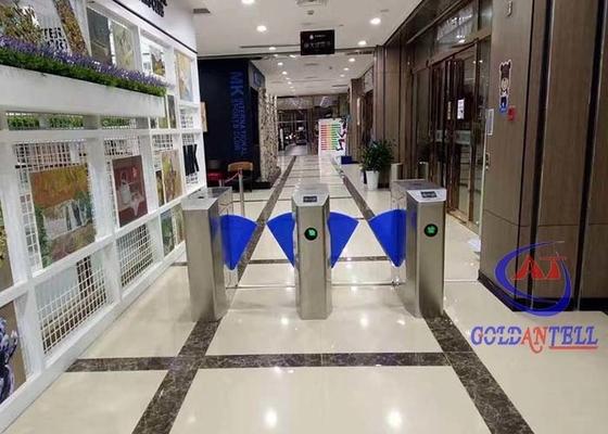 1 ใน 1 ออก Automatic Flap Barrier NFC Access Control Turnstile Gate High Speed ​​Pass
