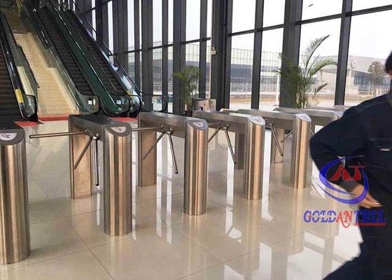 SS 304/316 3 ประตูหมุนด้วยปุ่ม / การ์ด / รีโมทคอนโทรล