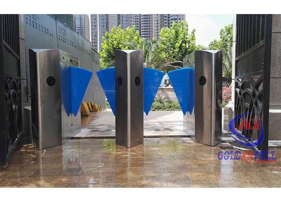 Biometric RFID Automatic Flap Barrier Gate ขนาดที่กำหนดเองความเร็วสูงสำหรับสวนสาธารณะ