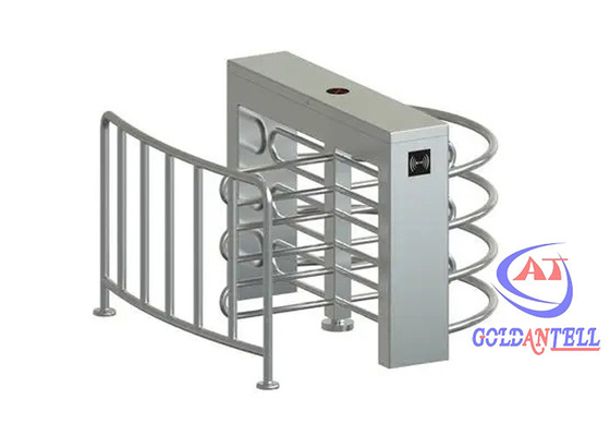 อุปกรณ์หมุนสไตล์ไฟฟ้า Baffle Gate Turntile กับเครื่องอ่านลายนิ้วมือ
